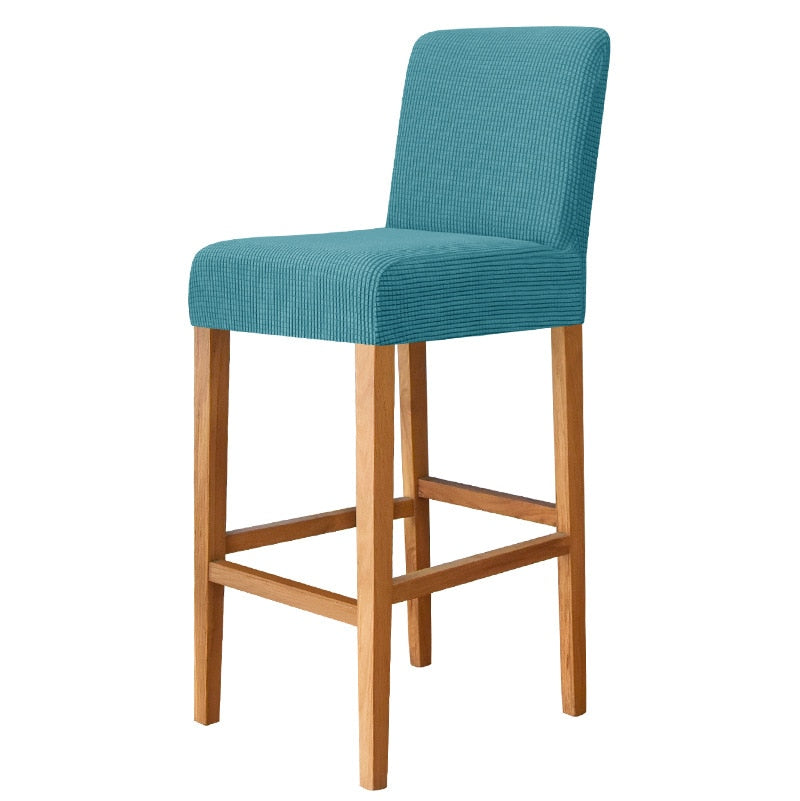 Peacock Blue Square Bar Stool Cover