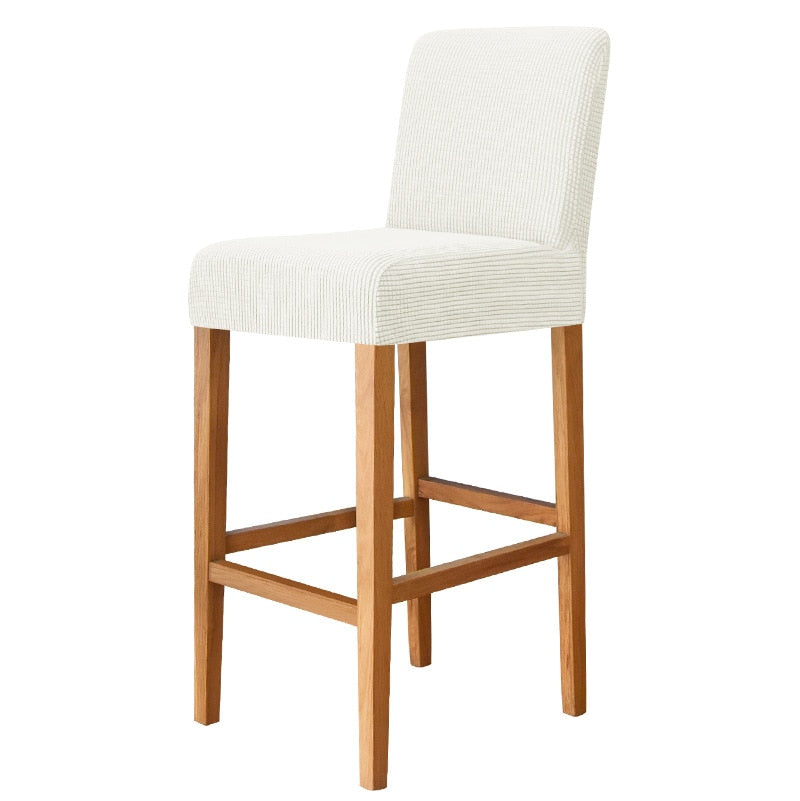 White Square Bar Stool Cover