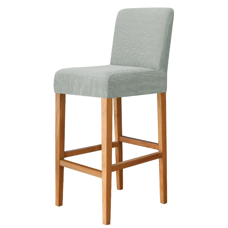 Light Gray Square Bar Stool Cover