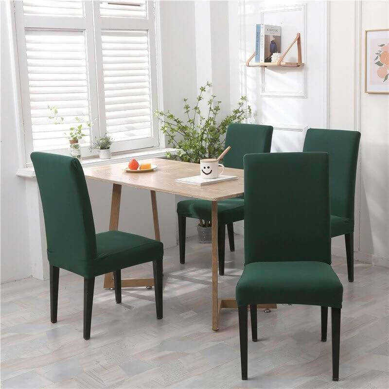 Solid Dark Green Chair Cover