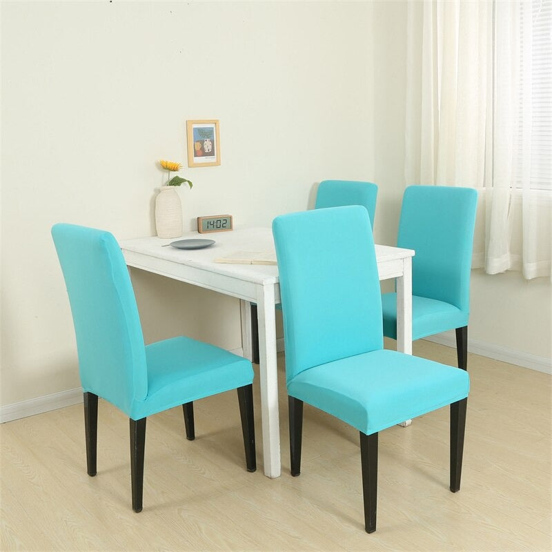 Solid Sky Blue Chair Cover