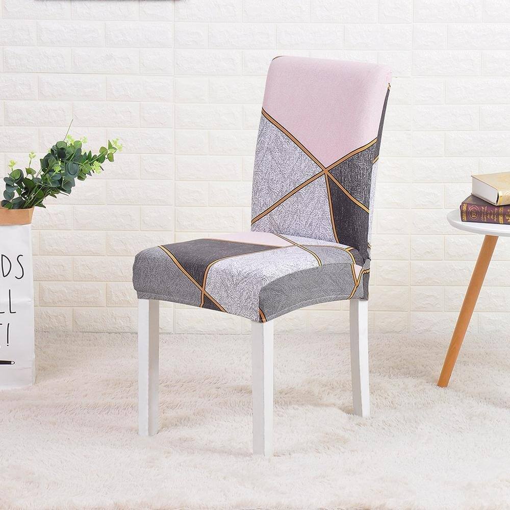 Pink Geometric Chair Cover - Wiskly Store