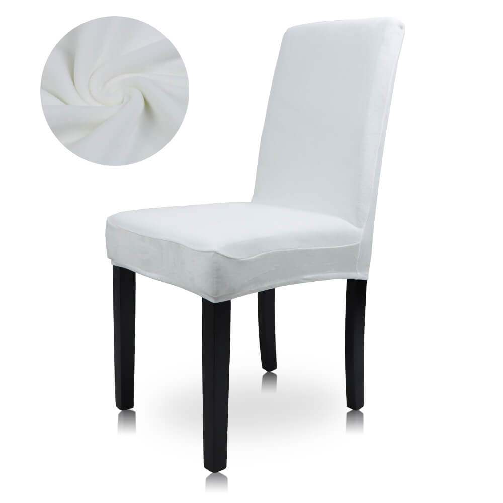 White Velvet Chair Cover
