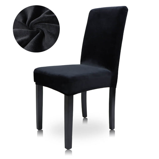 Black Velvet Chair Cover