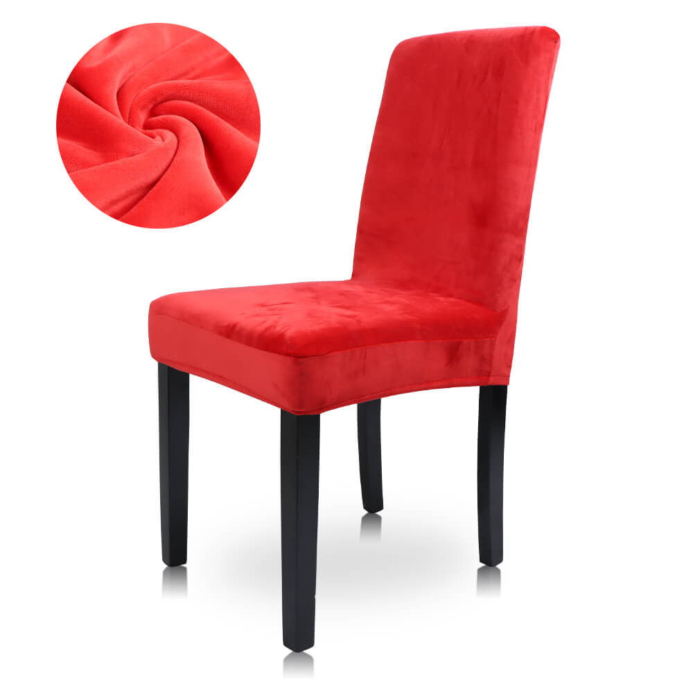 Red Velvet Chair Cover