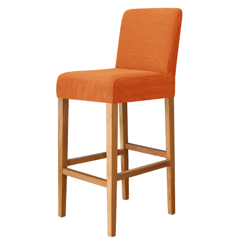 Candy Orange Square Bar Stool Cover