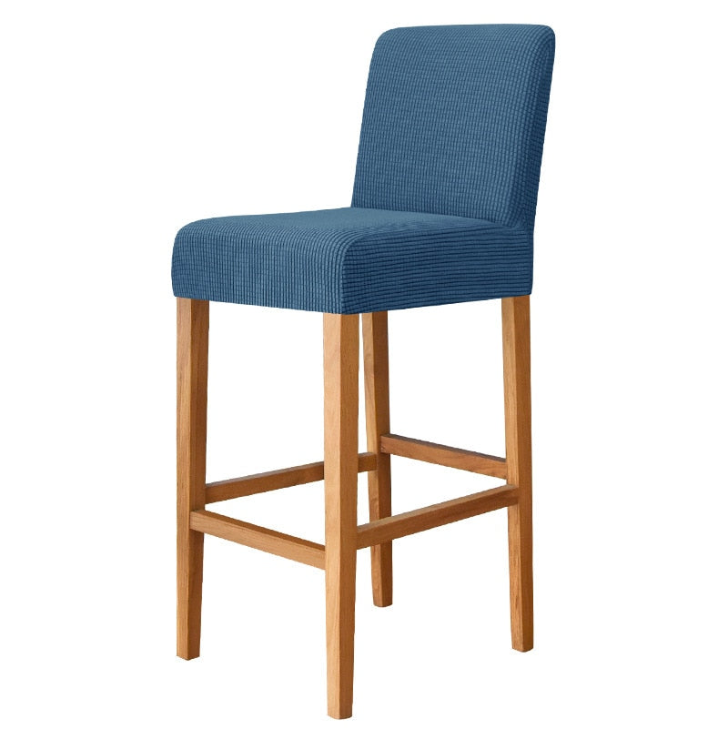 Blue Square Bar Stool Cover