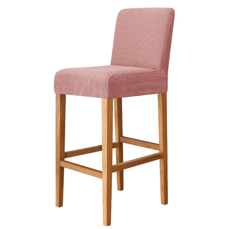 Light Pink Square Bar Stool Cover