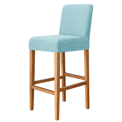 Sky Blue Square Bar Stool Cover