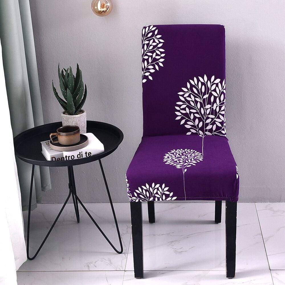 Abby Purple Chair Cover - Wiskly Store