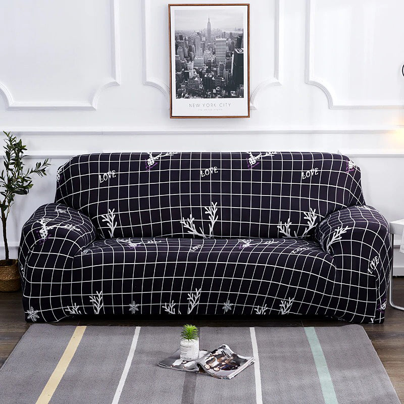 Christmas Dark Grey Sofa Cover - Wiskly Store