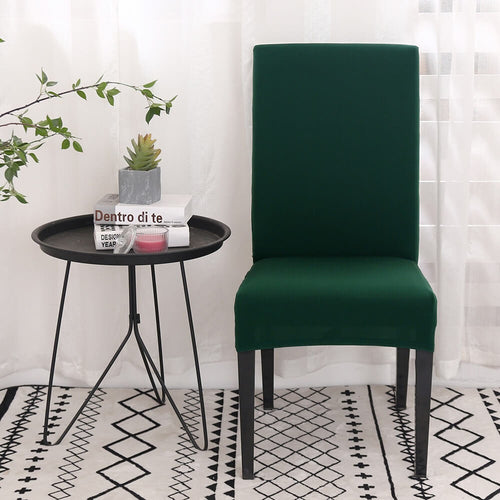 Solid Dark Green Chair Cover