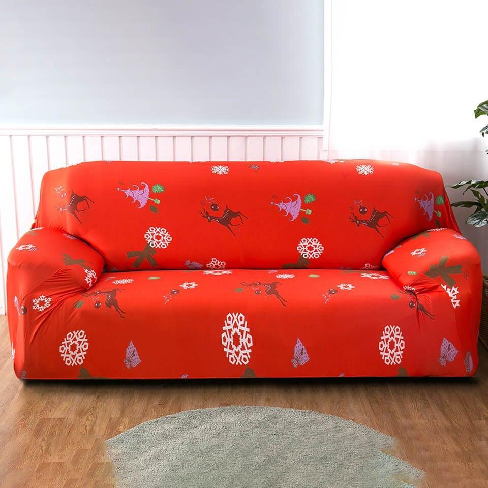 Christmas Tree Red Sofa Cover - Wiskly Store