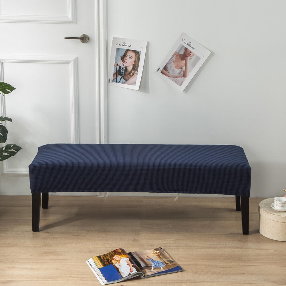 Solid Navy Blue Bench Cover