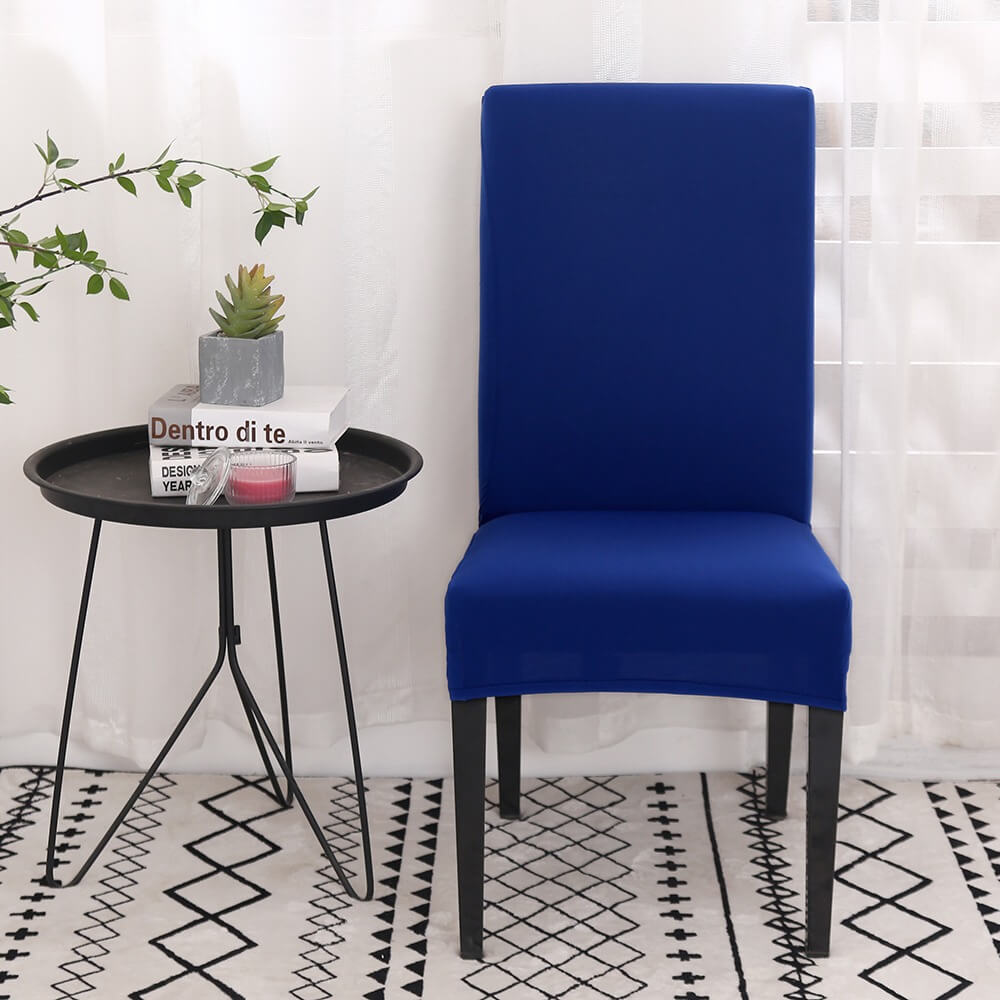 Solid Space Blue Chair Cover - Wiskly Store