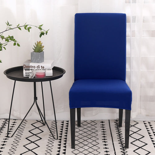 Solid Space Blue Chair Cover