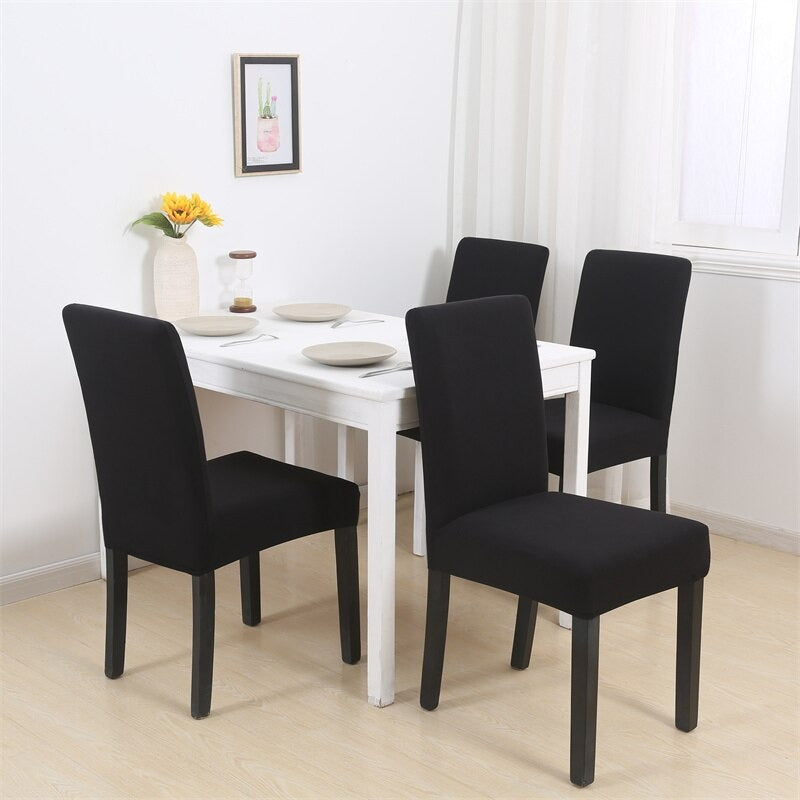 Solid Black Chair Cover