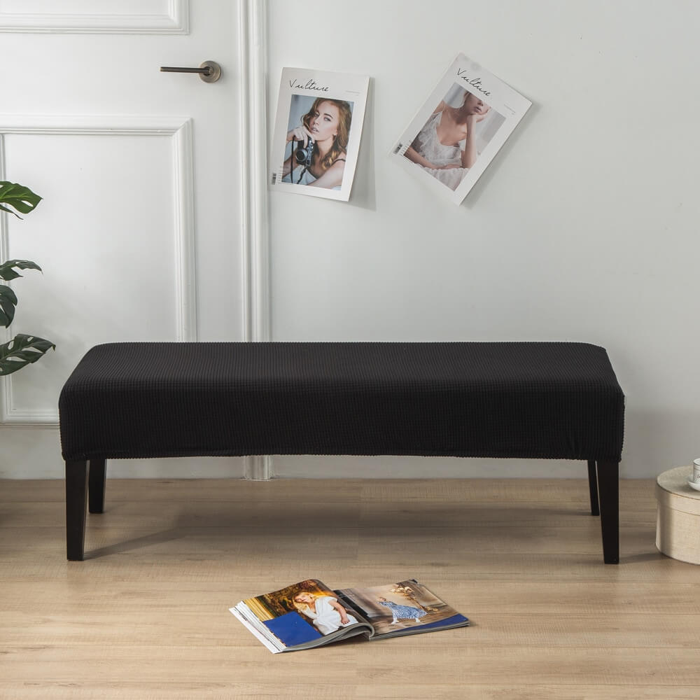 Solid Black Bench Cover