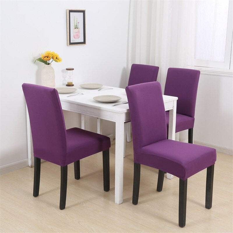 Solid Candy Purple Chair Cover