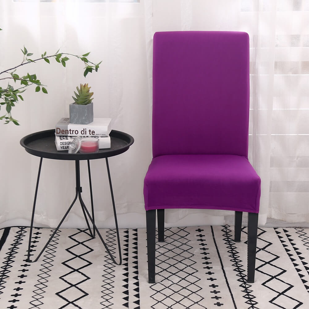 Solid Candy Purple Chair Cover - Wiskly Store