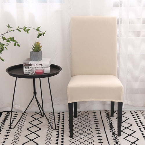 Solid Cream Chair Cover