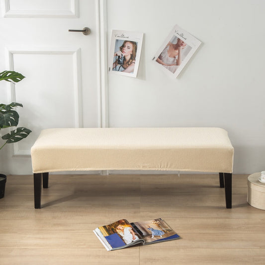 Solid Deep Beige Bench Cover