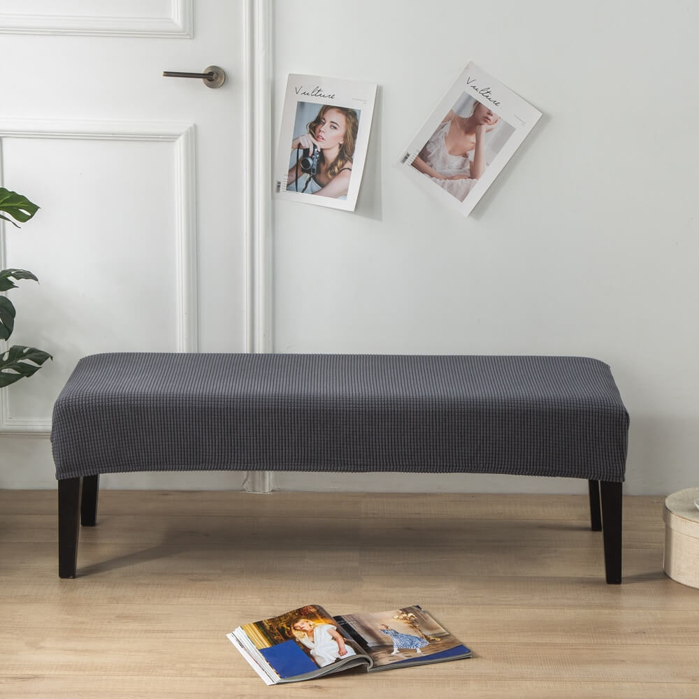 Solid Gray Bench Cover