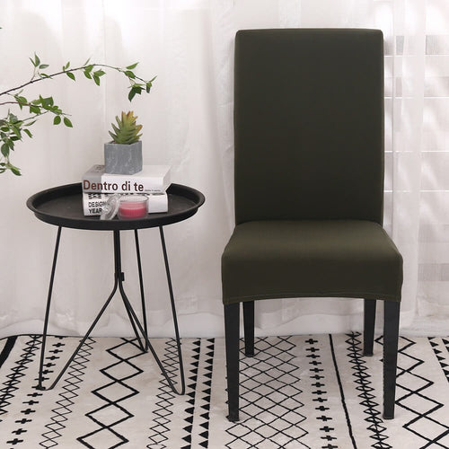 Solid Gray Green Chair Cover