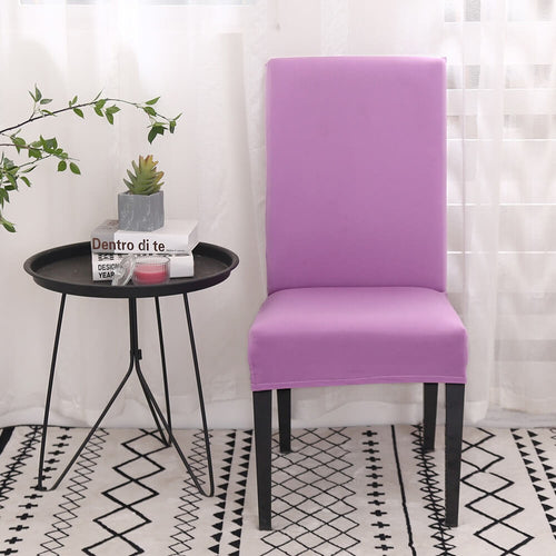 Solid Light Purple Chair Cover