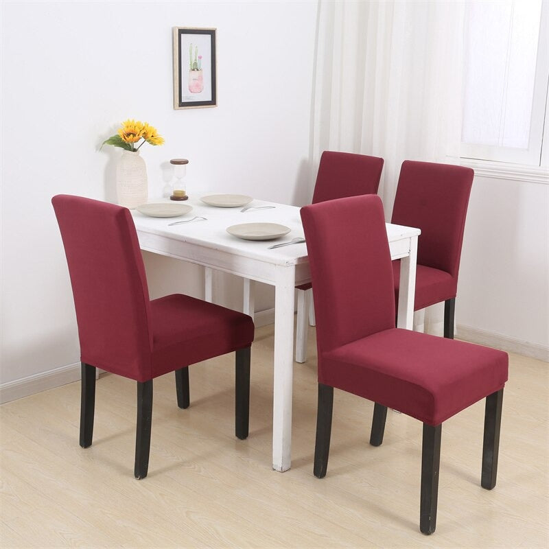 Solid Wine Chair Cover