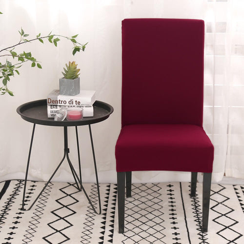 Solid Wine Chair Cover